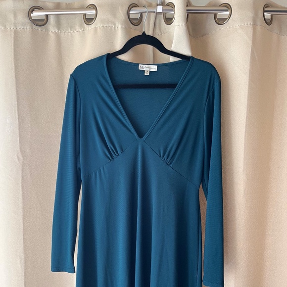 TEAL Neiman Marcus midi dress - size M - Picture 1 of 3